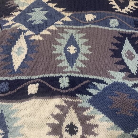 VINTAGE Hand Knitted Sweater Women's Size Medium - Susann D Knitted by Hand - Picture 3 of 10